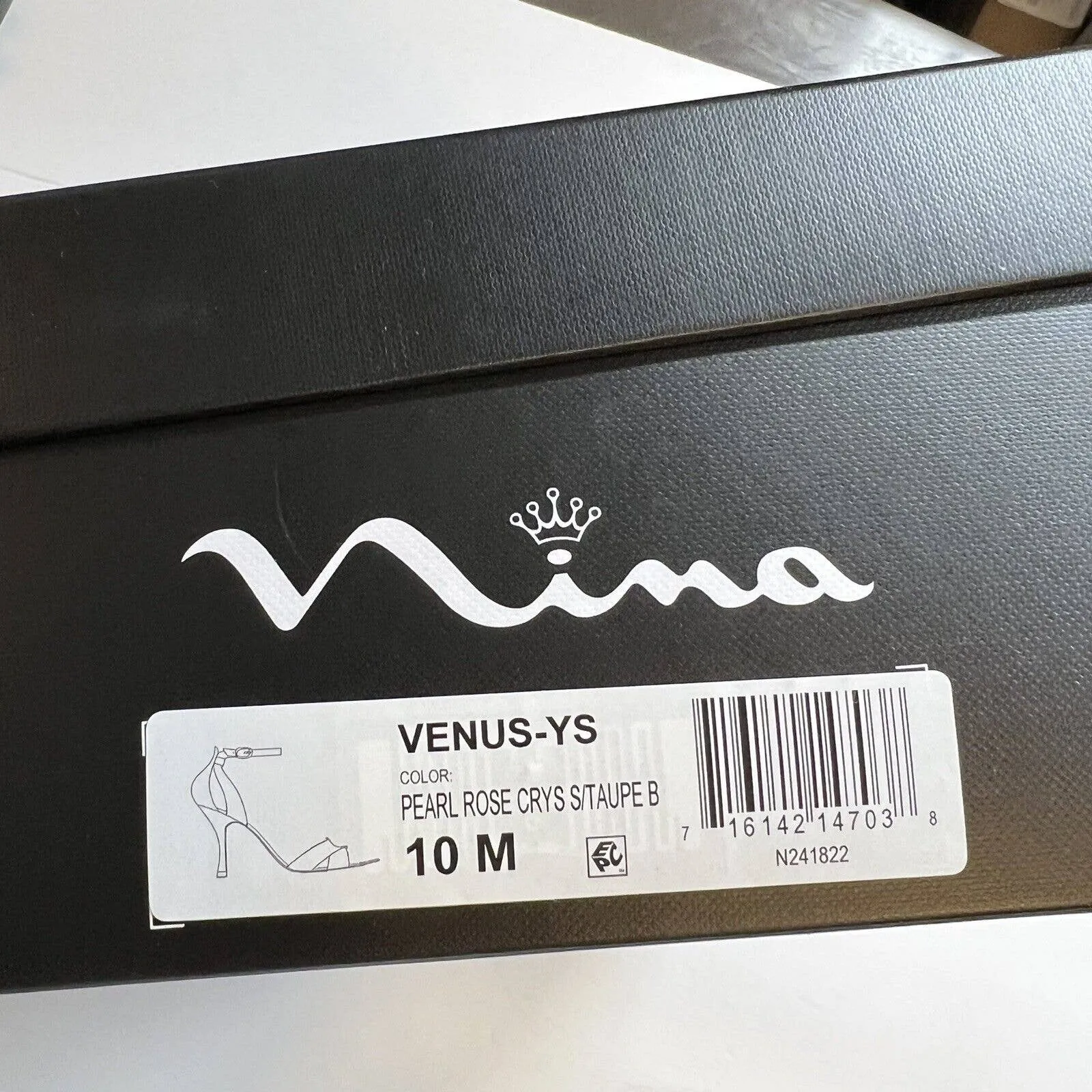 Nina‎ Venus Pearl Rose Heeled Ankle Strap Sandal Size 10 New - Image 10