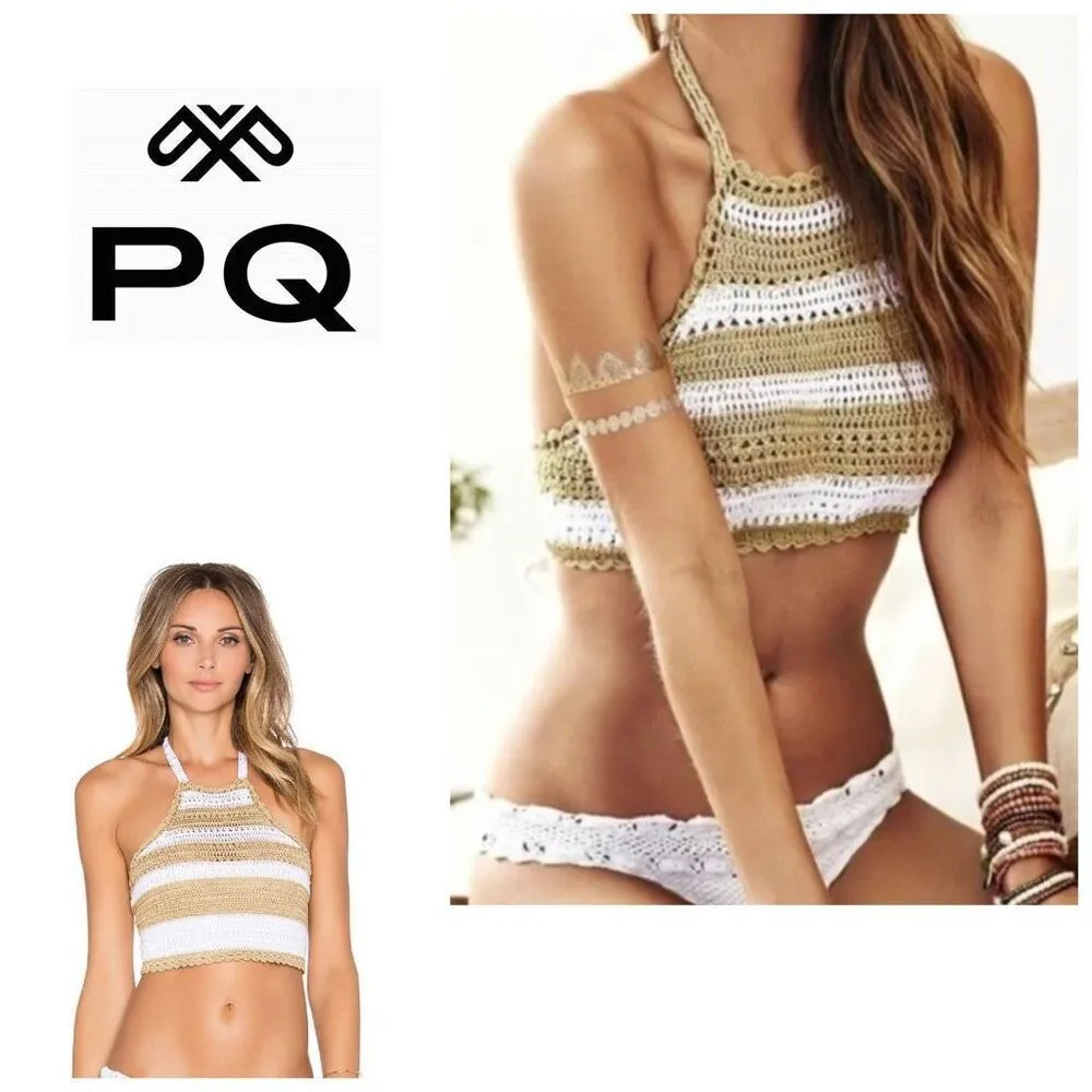 New. Pilyq crochet bikini top.Small. Retails $118 - Image 2