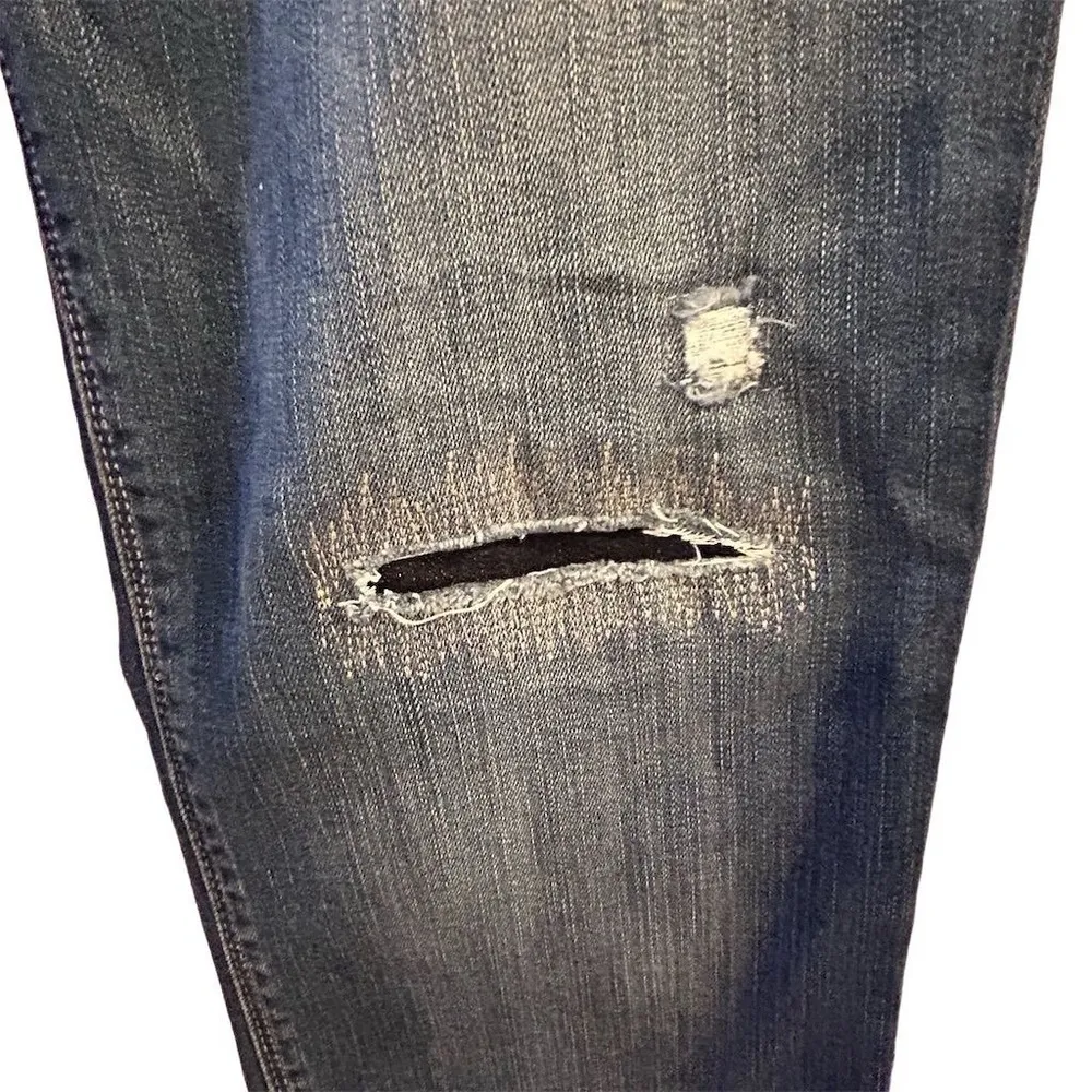 White House Black Market Women's Size 8 Blue Straight Crop Jeans - Image 12