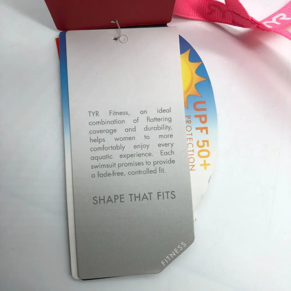 TYR Womens Arctic V-Neck Sheath One Piece Swimsuit Swimdress Purple Blue 8 - Image 4