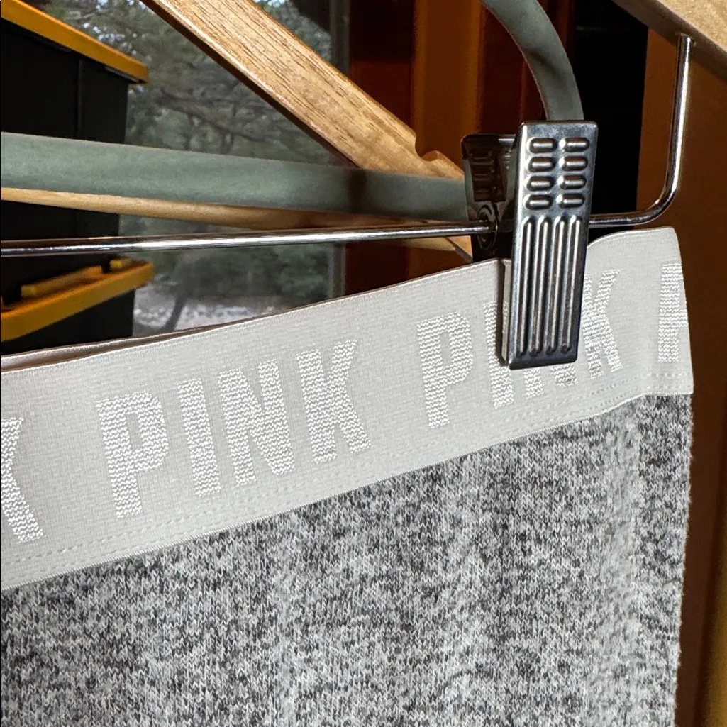 NWOT PINK Victoria’s Secret Heather Grey Sleepwear Leggings Soft Size Large - Image 6