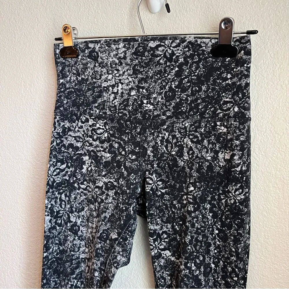 Lululemon Align Pant 25” Black Lace Print - Image 4