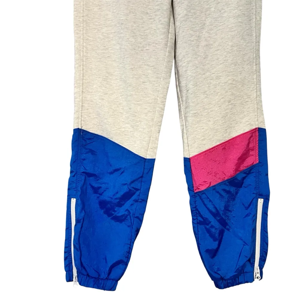 Champion Retro Style Joggers Sweatpants Windbreaker accents Women’s Gray Small - Image 3