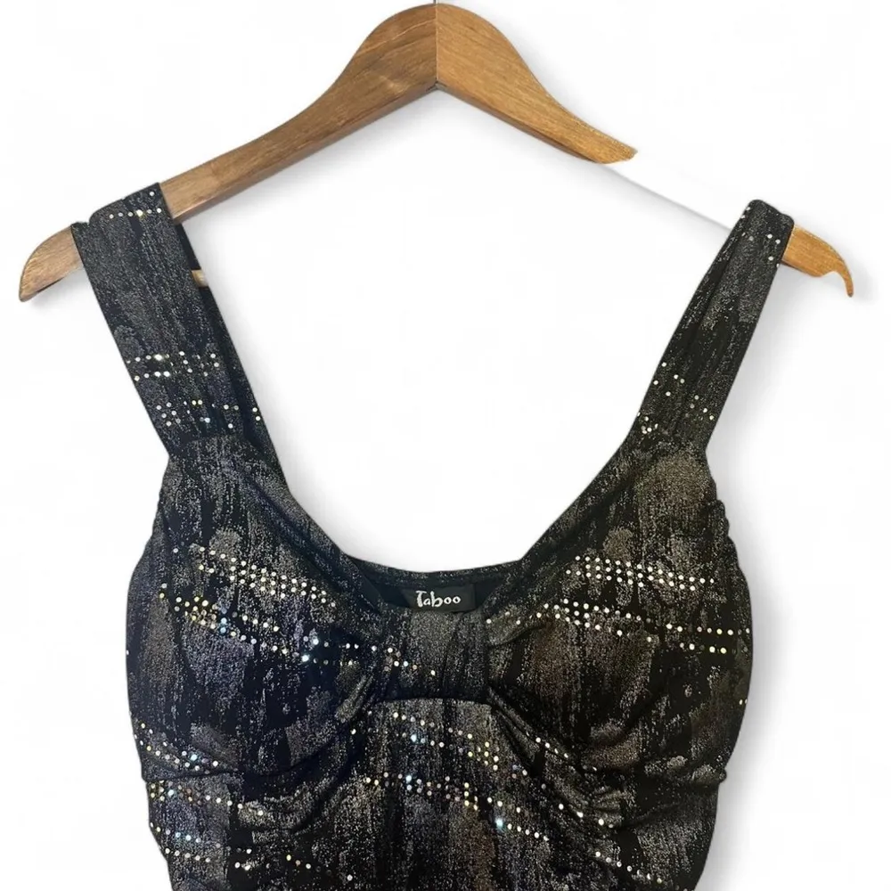 Taboo  black sequin rouched mini dress Medium - Image 6