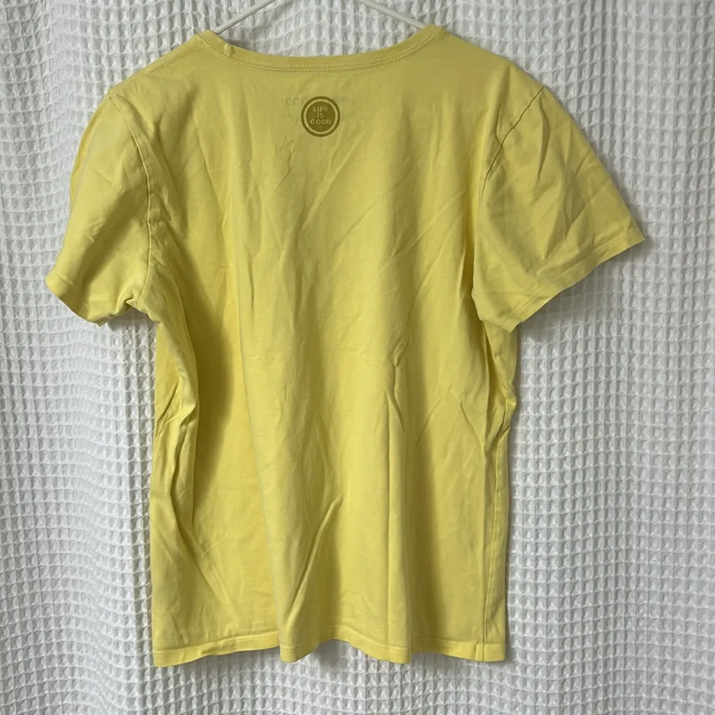 Life Is Good Women's Large Just Add Water Boat Crusher Tee Yellow - Image 7