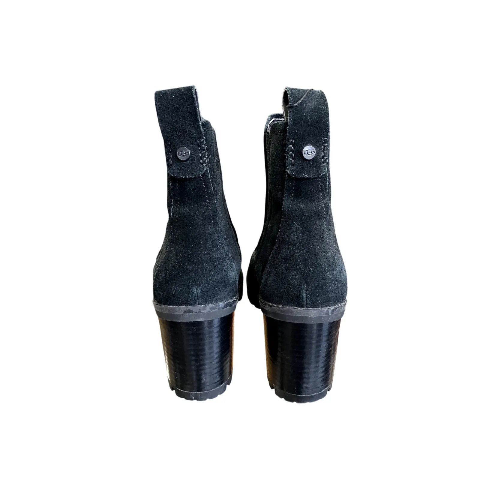Ugg Black Heeled Suede Chelsea Boots - Image 2