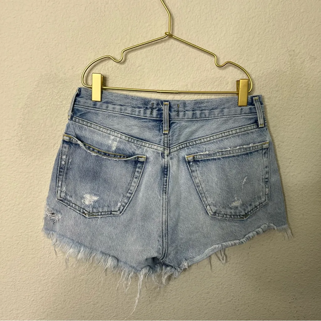 Agolde Parker Jeans Distressed Cut Off Raw Hem Womens Size 25 - Image 4