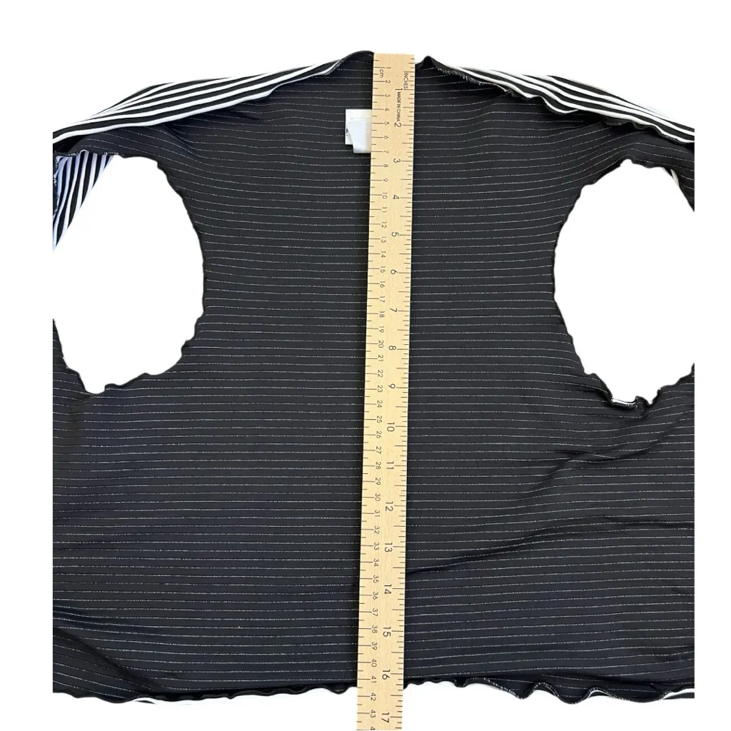 Haystacks Striped Open Vest Black Size undefined - Image 6