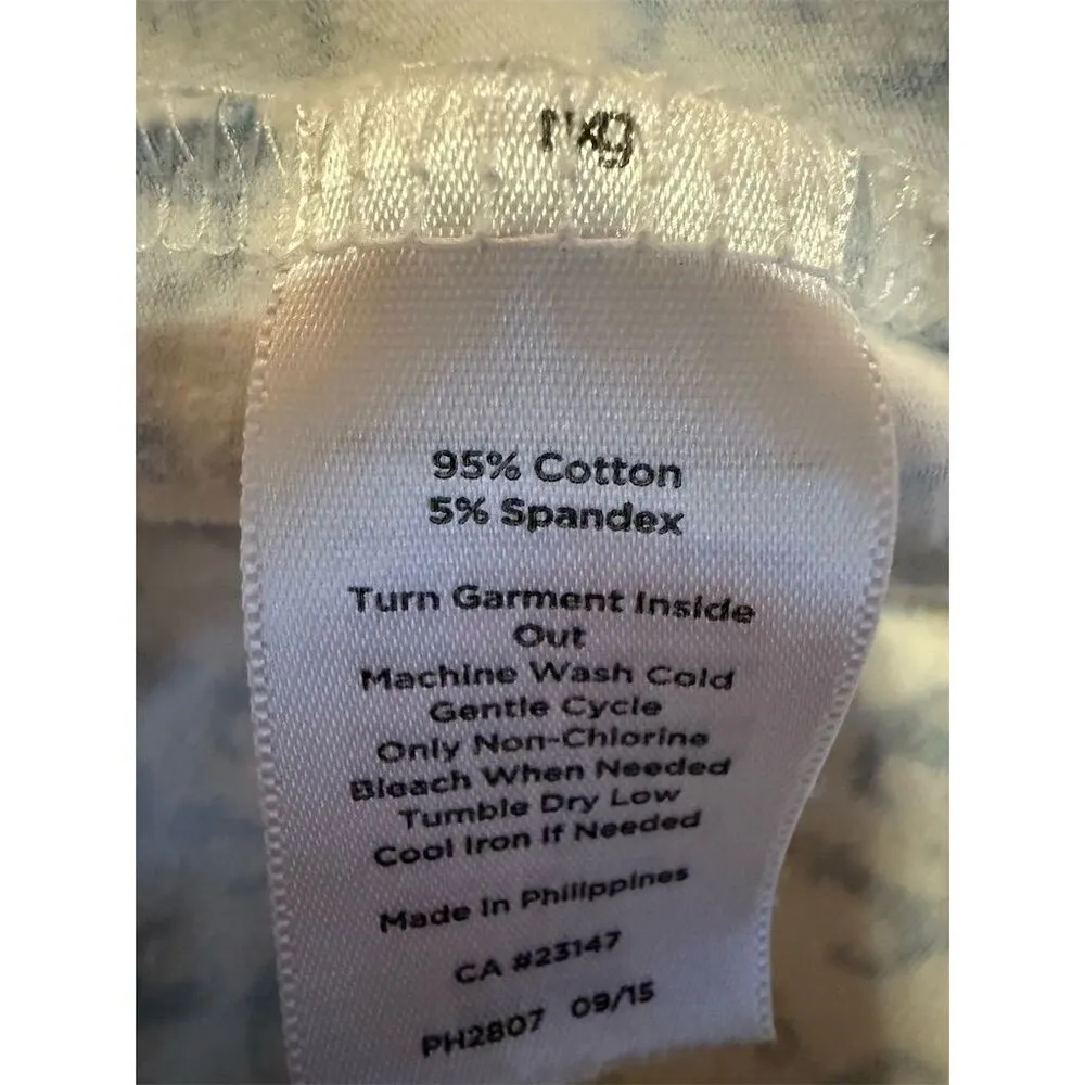 Talbots Women's L 3/4 Sleeve Anchor Print Stretch Shirt Top Casual - Image 11