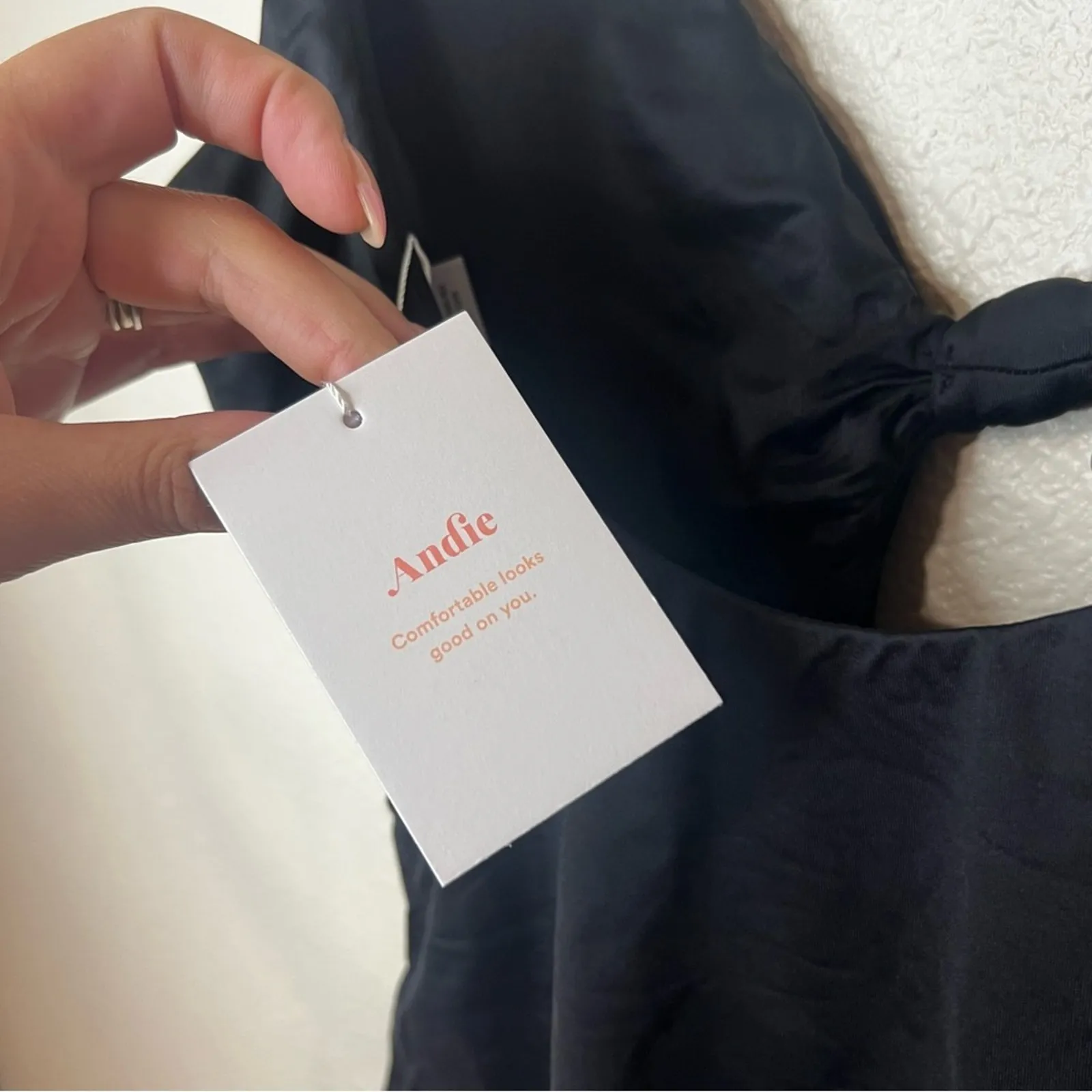 Andie black Santorini twist keyhole one piece swimsuit NEW XL - Image 10