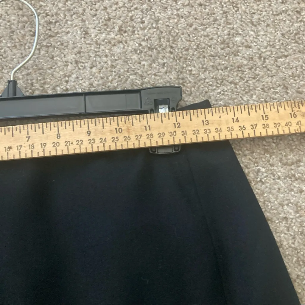 Vintage Talbots Petites Skirt 6 Black 100% Wool Pleated Lined Office Classic USA - Image 4