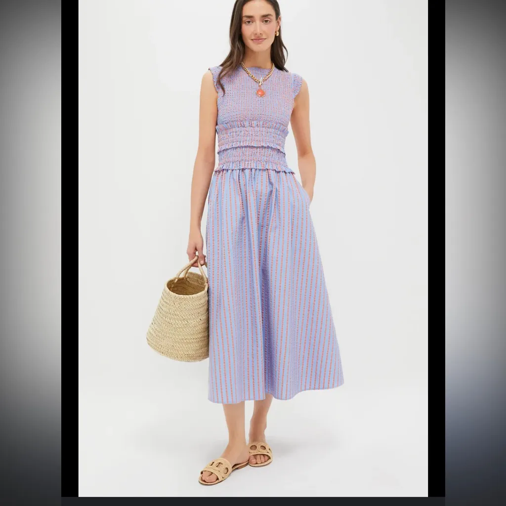 Hunter Bell Women's Louise Dress |
$485.00 blue stripes bow maxi fall party nwot - Image 2