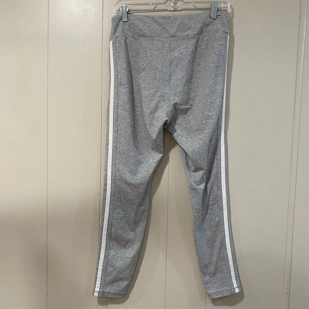 New Balance Gray Stripe Active Leggings Size L - Image 2