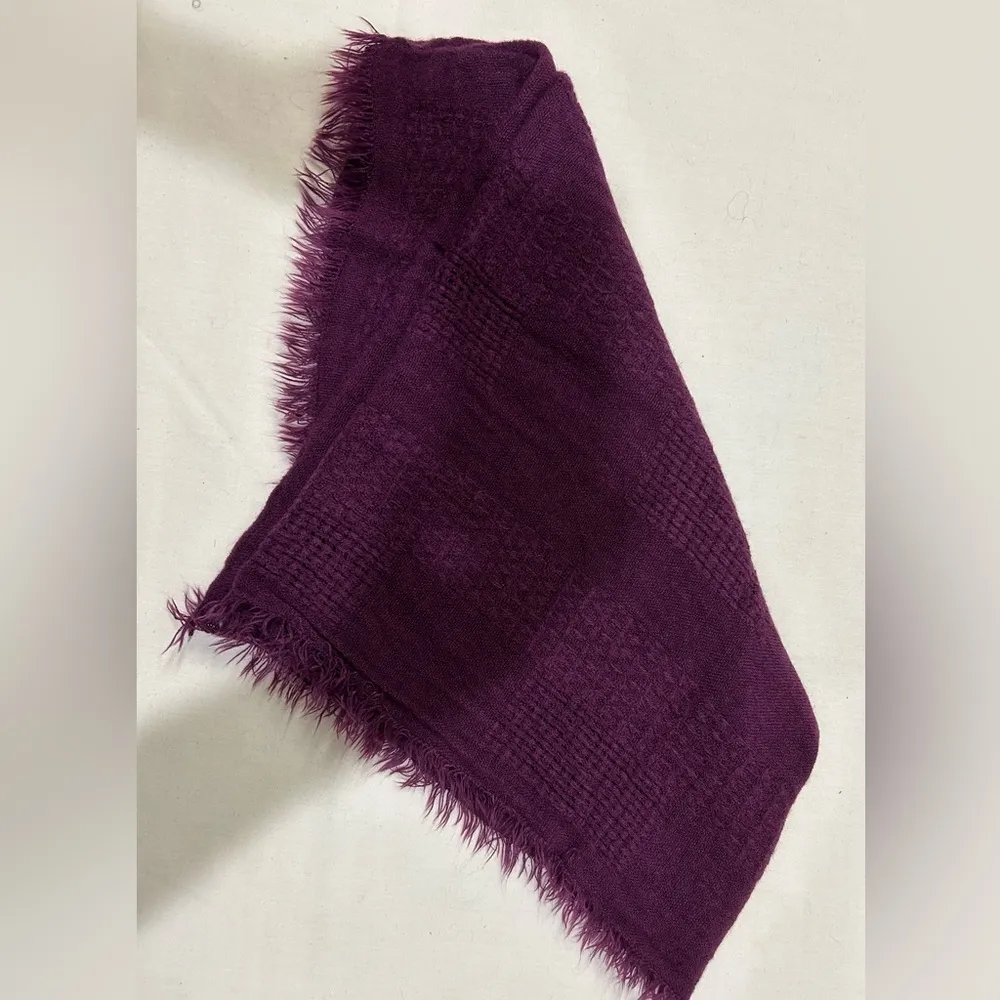 Infinity Deep Rich Purple Soft & Classy Scarf Scarves Fringe All Weather Mint - Image 3