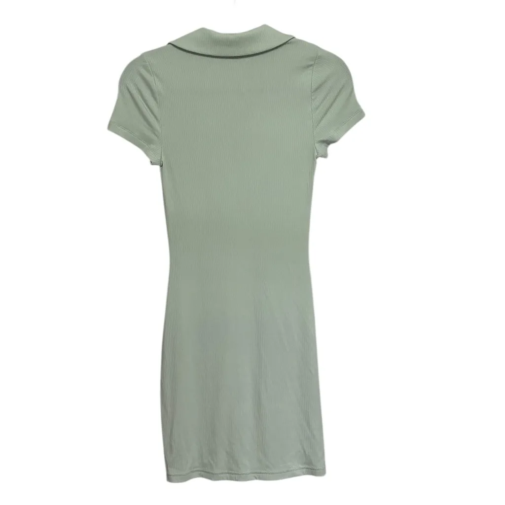 Abercrombie & Fitch Button Down Ribbed Fitted Polo Dress in Green - Size XS - Image 6