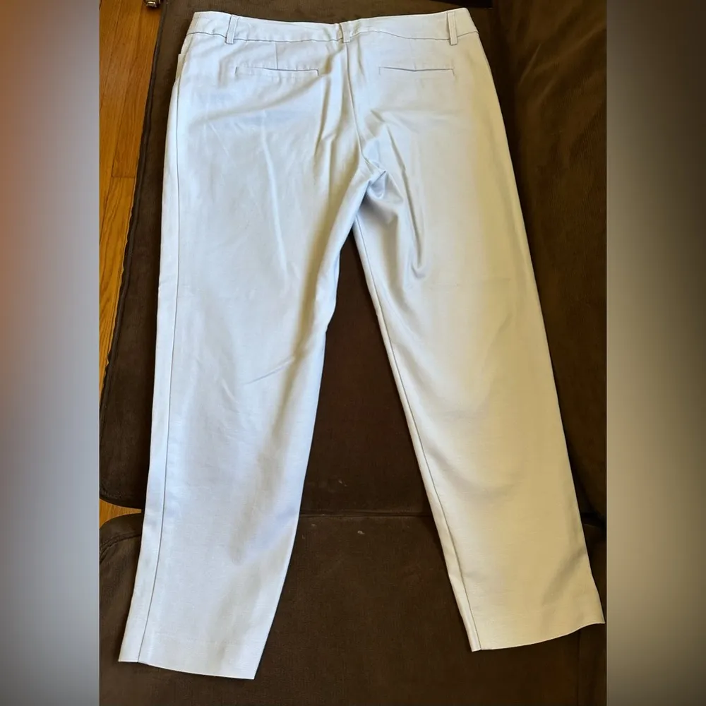 Liz Claiborne Emma Style Straight Light/Gray/ Blue Dress Pants Sz 12  98% Cotton - Image 2