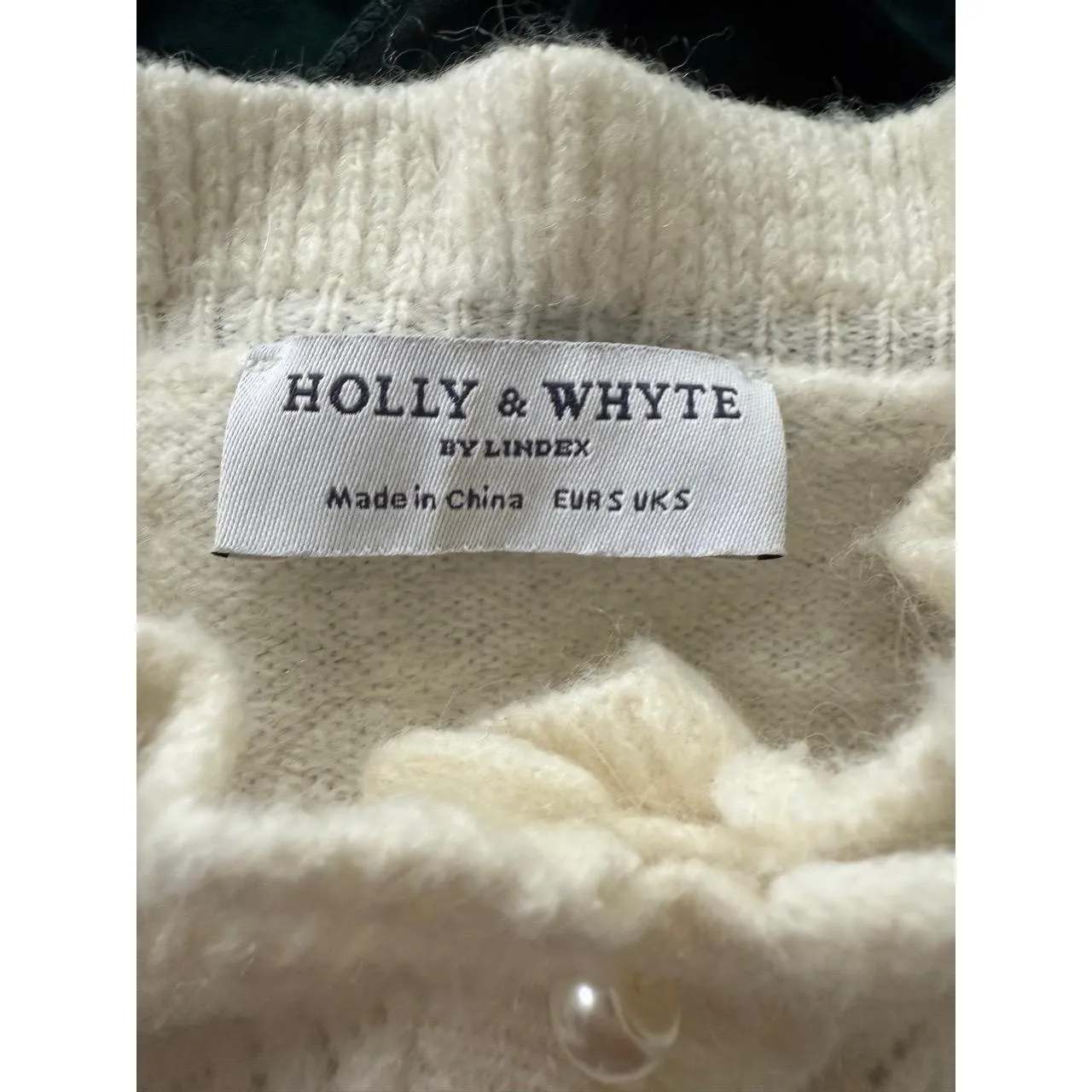 Holly & Whyte Sweater Button Up small White - Image 4