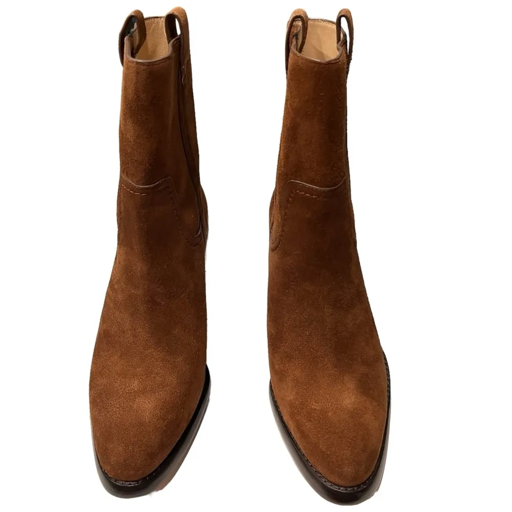 NEW Veronica Beard Carmen Cedar Western Suede Boots size 6.5 - Image 6