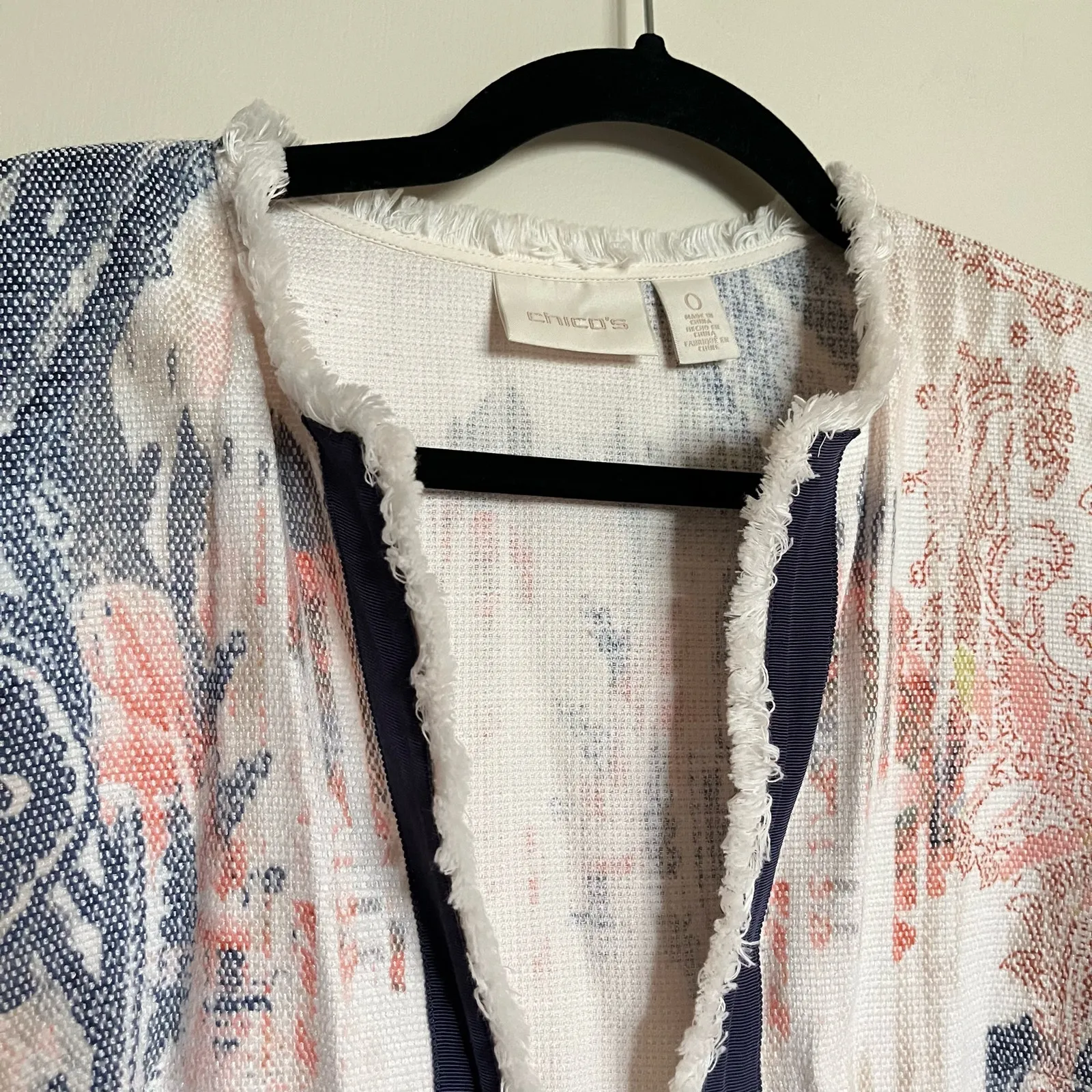 Chico's Open Front Jacket Topper Blazer Paisley Tapestry Size 0 (US Small/4) - Image 5
