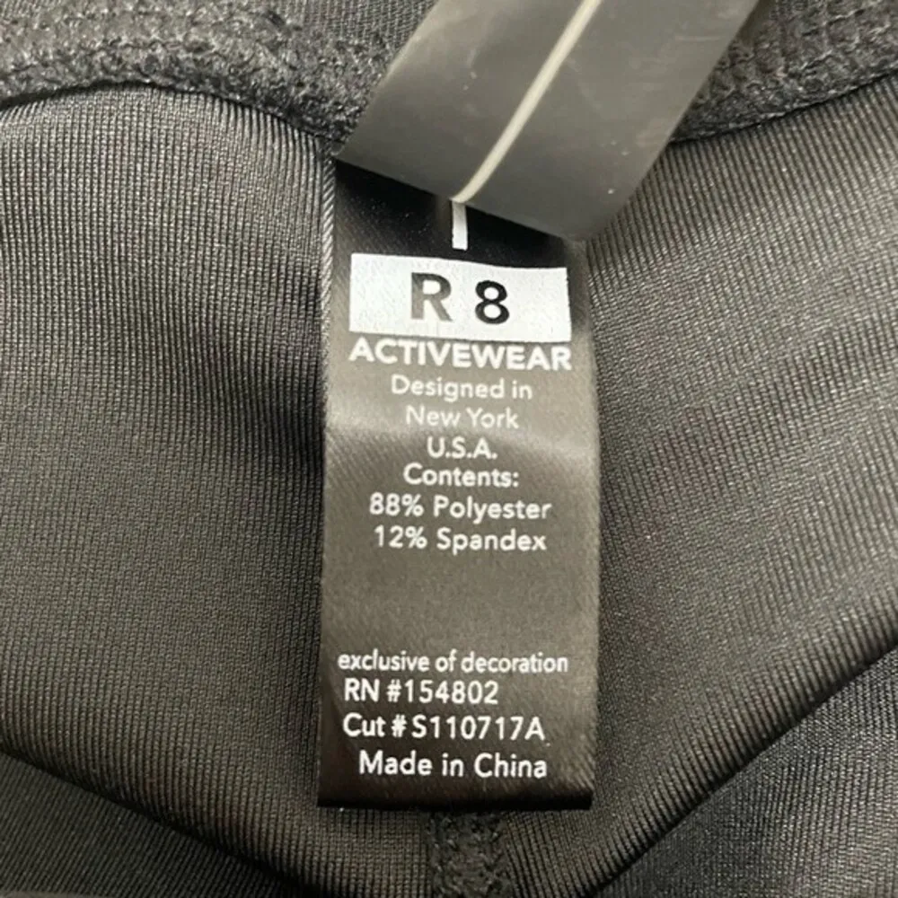 NWT R8 Activewear Compression Legging Kaleidoscope Capri Black Copper Size Large - Image 11