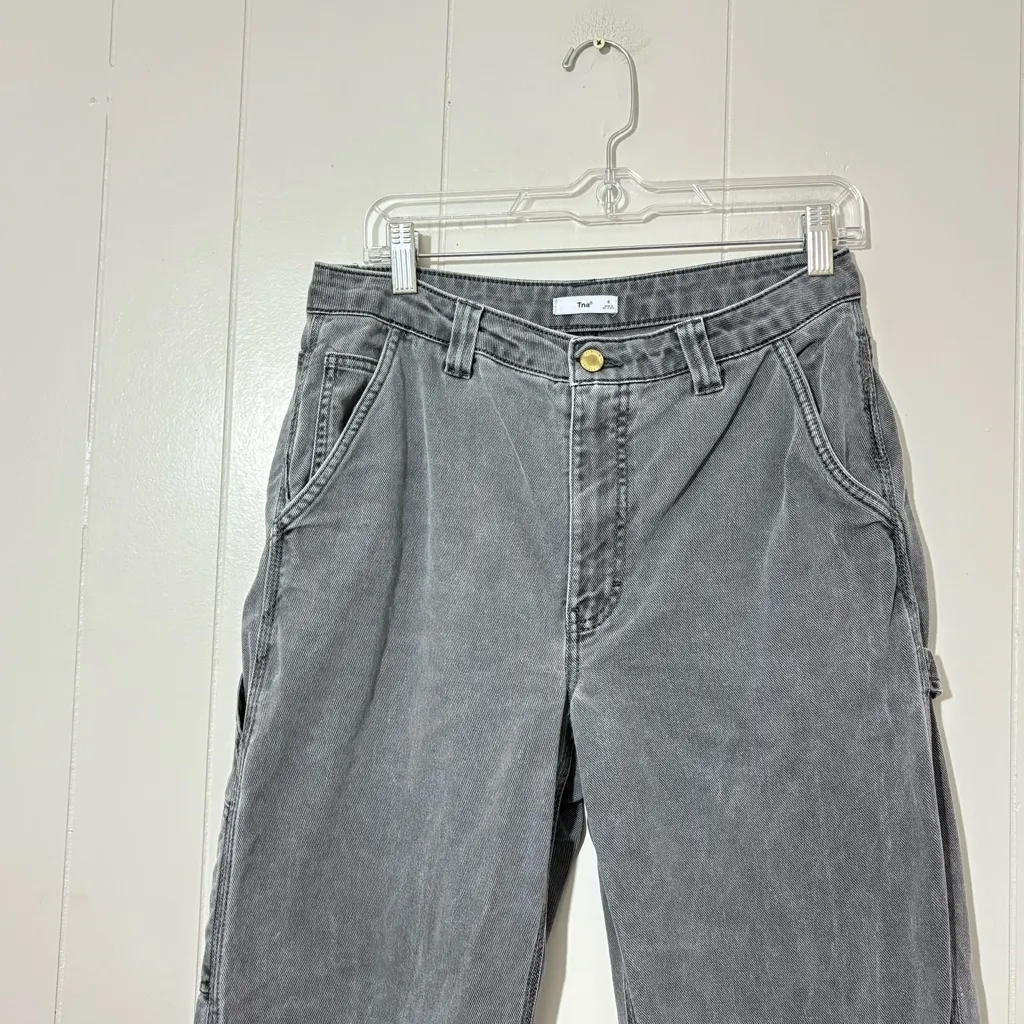 Aritzia TNA Greenwich Carpenter Gray Pants Size 8 - Image 3