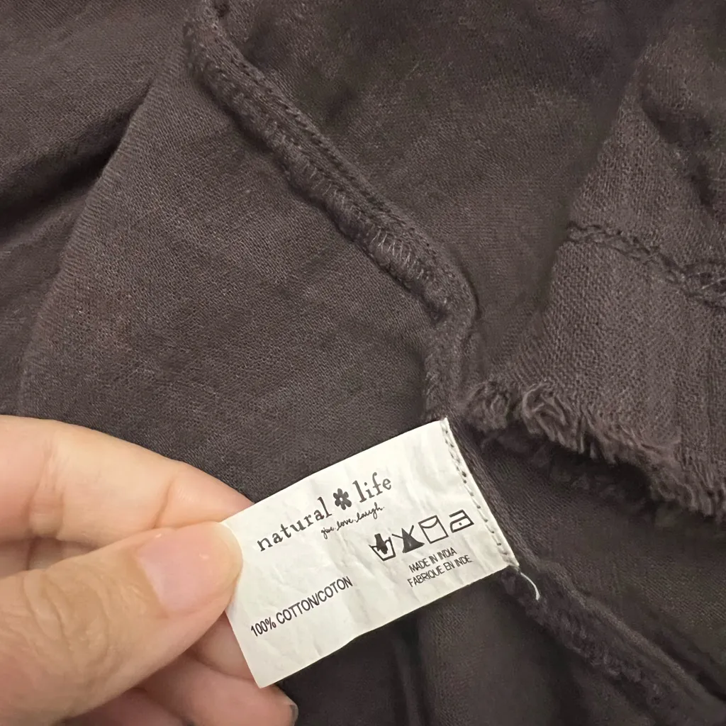 Natural Life Embroidered Cotton Gauze Midi Dress Cover Up Size Medium NWT - Image 7