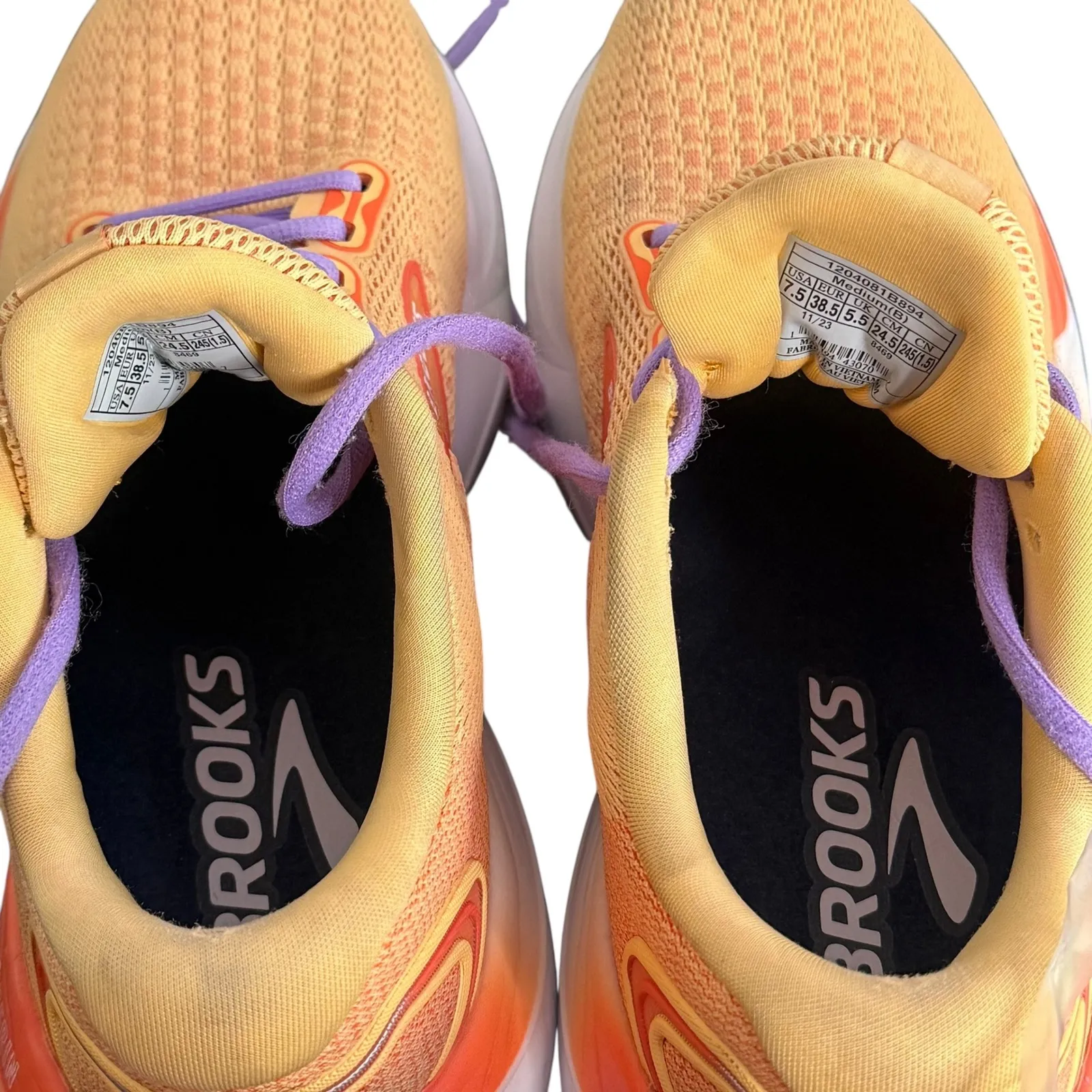 Brooks Glycerin 21 Womens 7.5 Sneakers‎ Running Shoe Sunburst Purple 1204081B94 - Image 9
