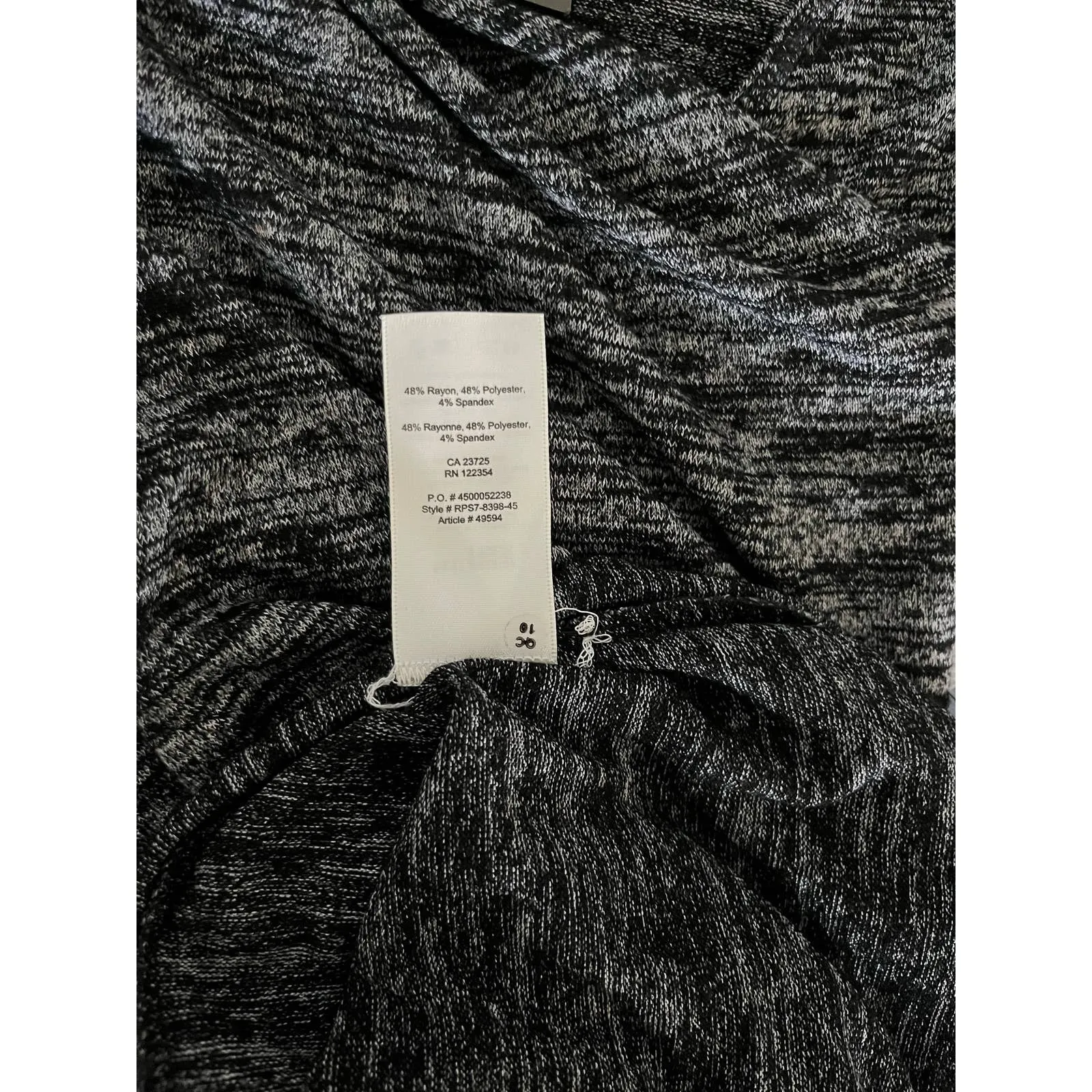 Wilfred Free | NWT Klum Dress Heather Gray Black Ruched Long Sleeve | Size XS - Image 7