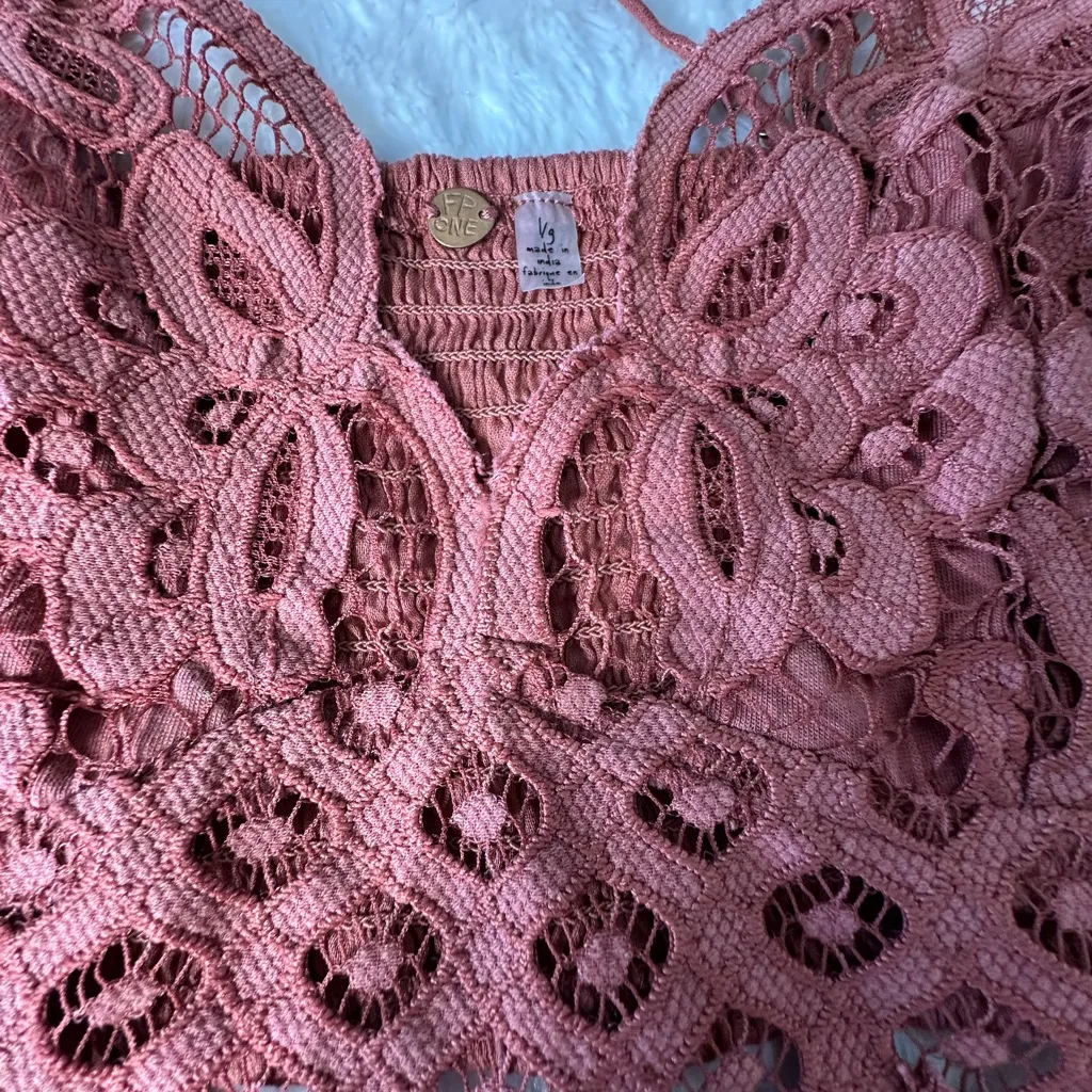 Free People Textured Rust Top - Image 4