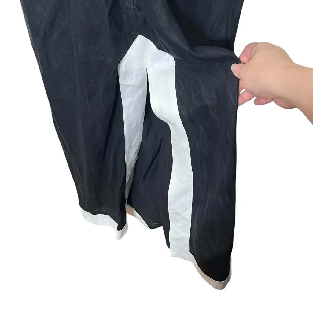 Dissh NWT Carter Black Linen Midi Dress White Trim Square Neck Women’s Size 6 - Image 8