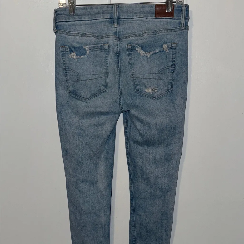 American Eagle High Rise Jegging Jeans Luxe Stretch Light Wash Women’s 6 - Image 6