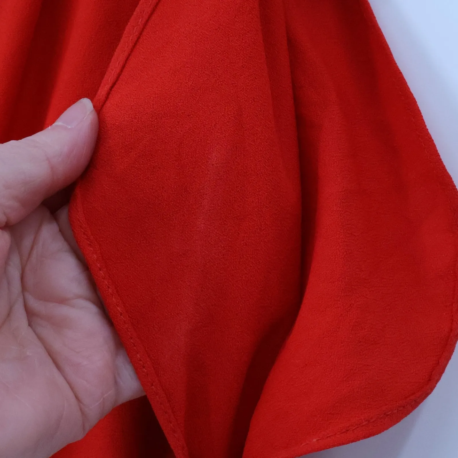 Vtg 70s How Sweet It Is Red Pleated‎ Dress Twee Holiday Office Secretary Size 3 - Image 7