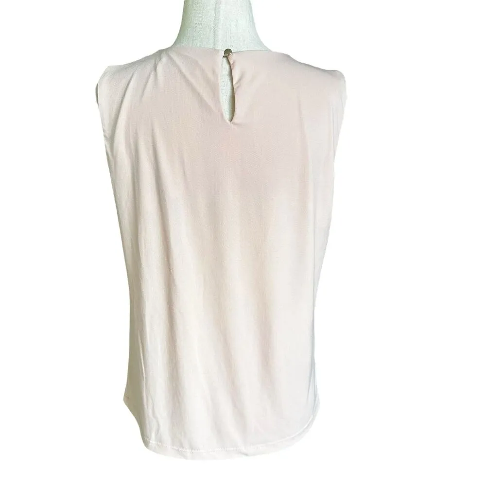 Calvin Klein Peach Blouse Basic Top Women Size Small | 4-30 - Image 2