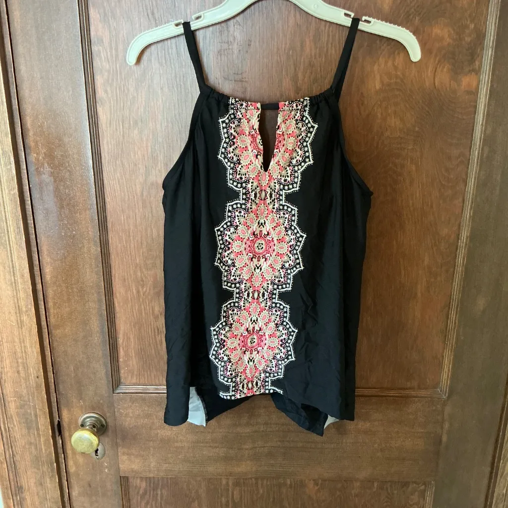 Miraclesuit High Neck Peephole Tankini Top in Mandala Sz 8 EUC - Image 5