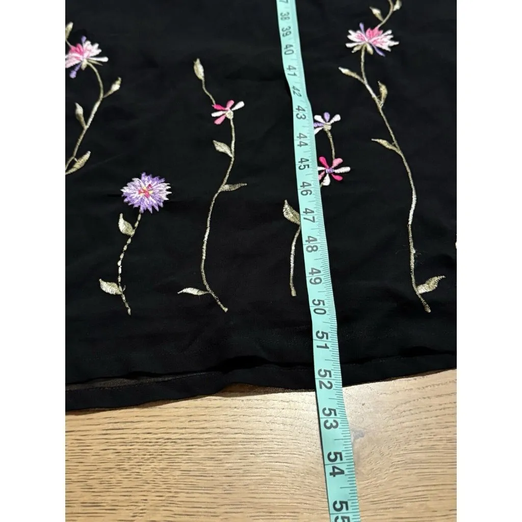 Bedford‎ Fair Lifestyles Floral Maxi Dress Cottagecore Classic Lightweight NWT Black Size 2X - Image 3