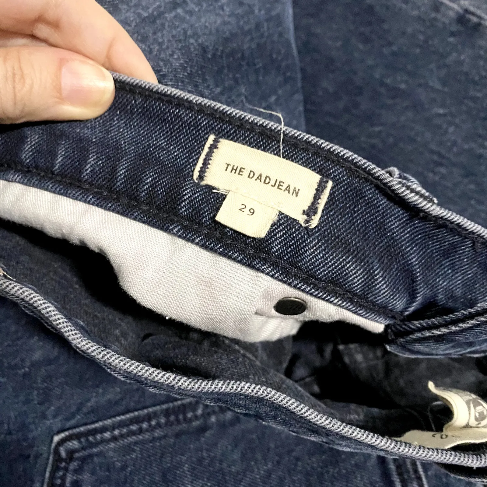 Madewell The Dadjean Charcoal Indigo Wash Slouchy Relaxed Fit Jeans 29 - Image 6