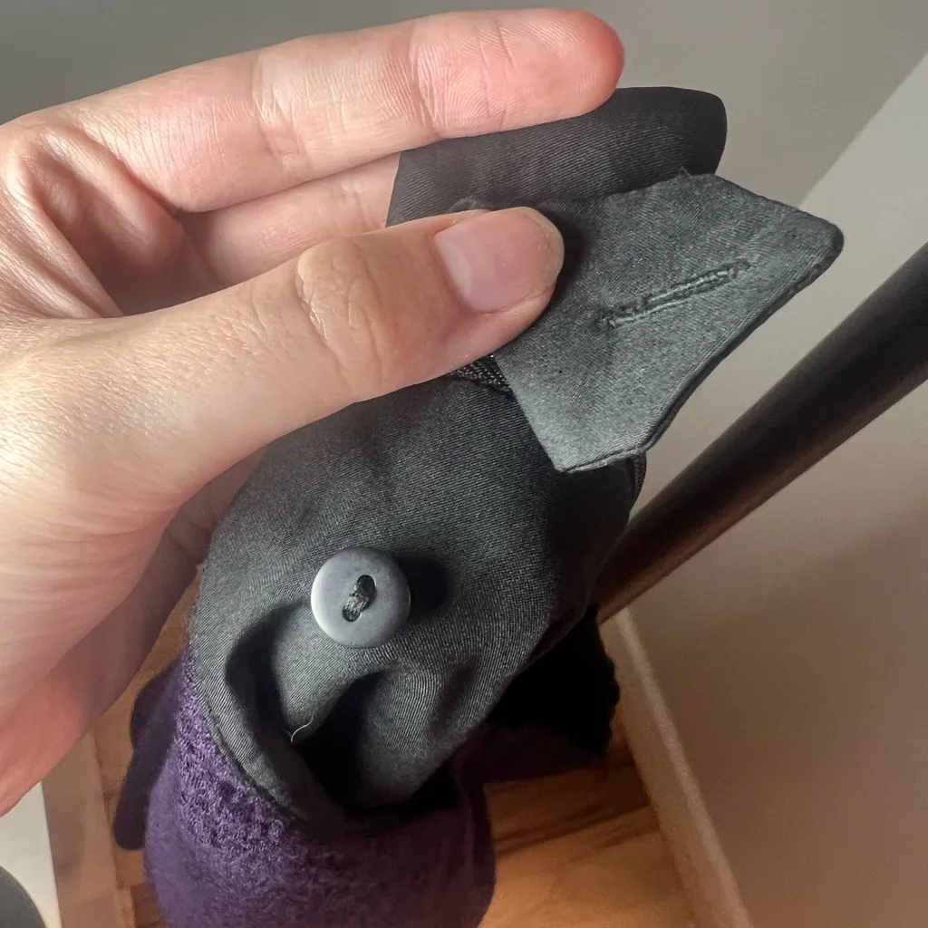 Nanette Lepore Cassis Knit Pencil Skirt Purple Black Textured Size 14 Buttons - Image 9