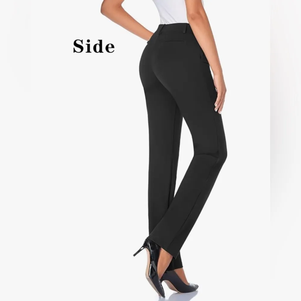 NEW Tapata Stretchy Straight Leg Career Dress Pants Pockets M Tall/34'' Black Size M - Image 8