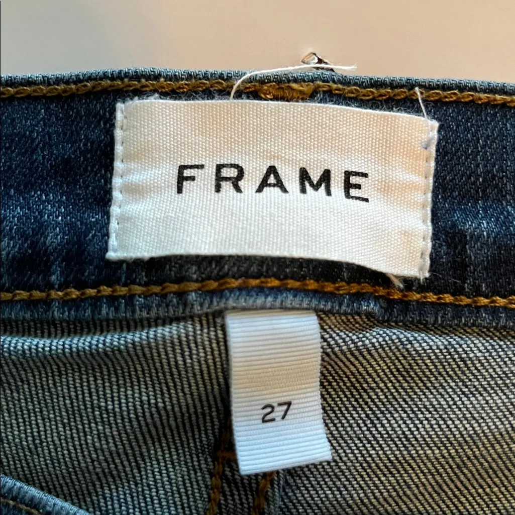 Frame Denim Le Garçon Straight Leg Mid Rise Size 27 - Image 10