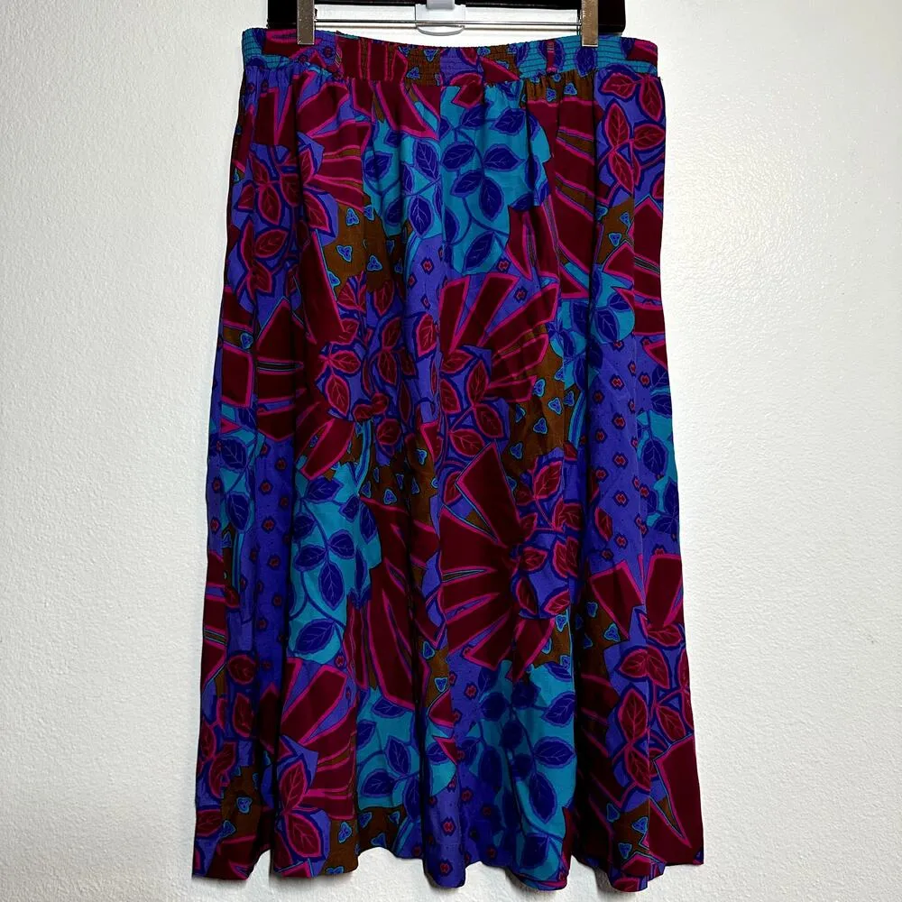 Vintage Campus Casuals of California Set 70s Floral Blouse Midi A - Image 10