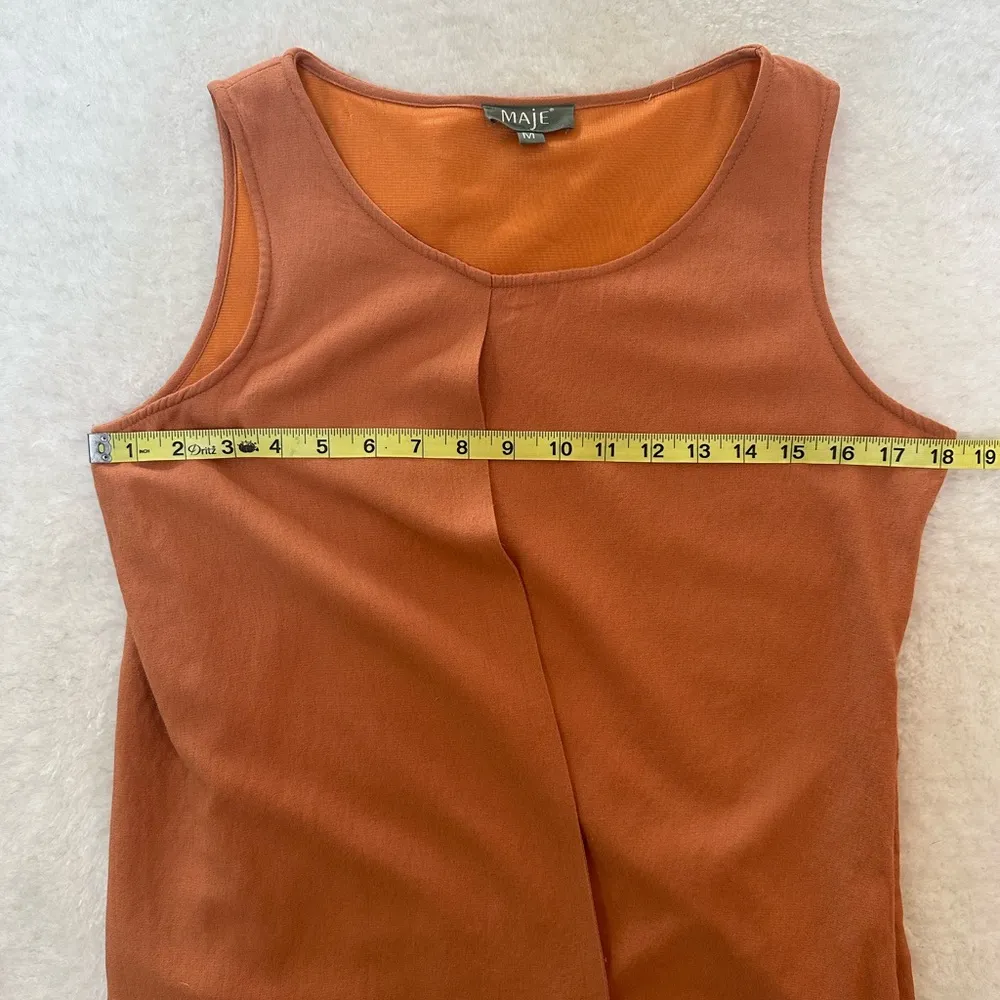 Maje silk blend earth toned dress. Size medium. - Image 6