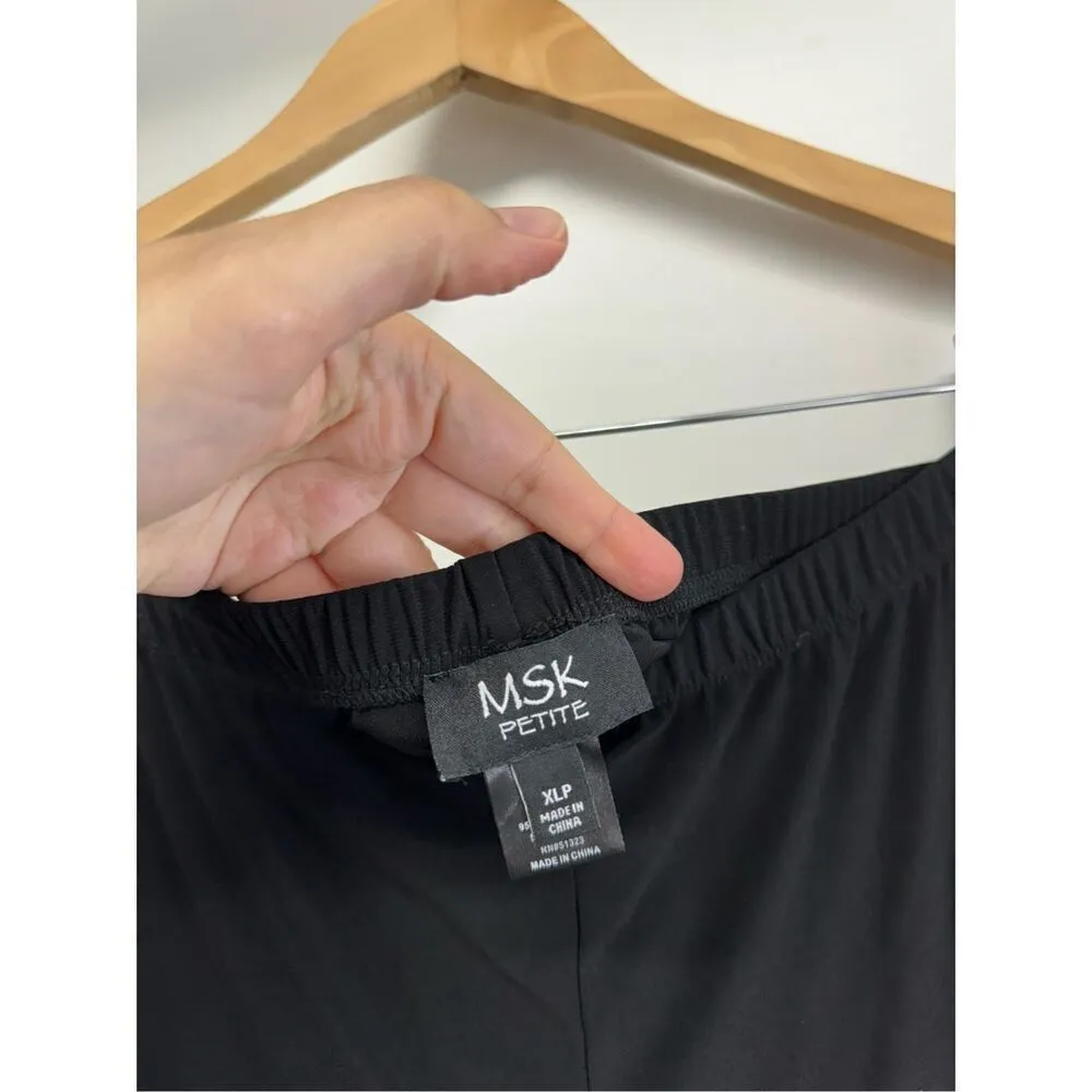MSK‎ Wide Leg Pants Size XL Petite Black Rhinestone Elastic Waistband NEW - Image 9