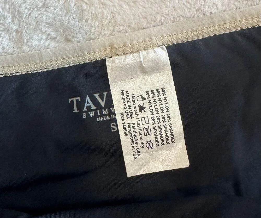 NWT Tavik Jayden Full Coverage Color Blocked Swim Bottom in Black Tapioca - Image 3