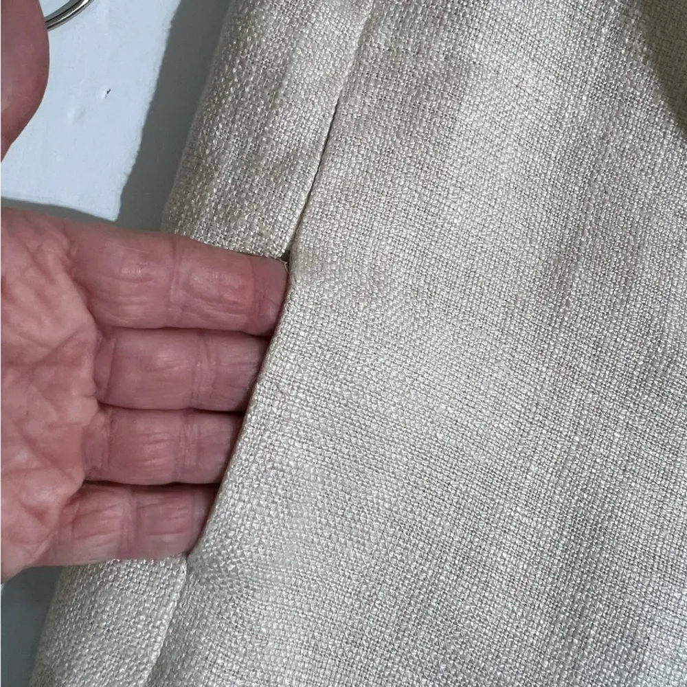 Les Copains Italian Linen Blazer Unlined Size 42 Lagenlook Minimal Quiet Luxe - Image 10