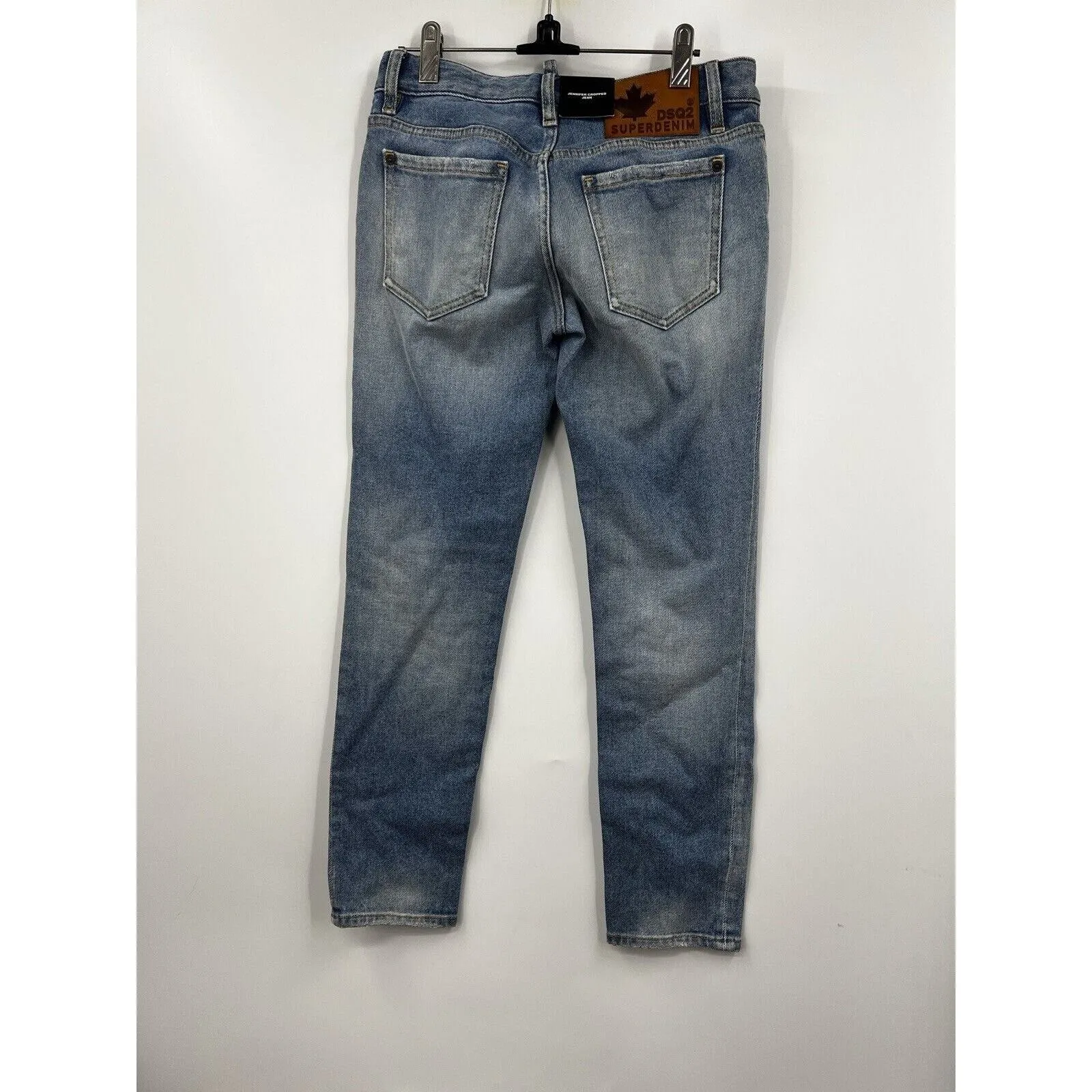 DSQUARED2 Jennifer Cropped Jean Denim Blue Made in Italy Size 38 Us 4 6 - Image 7