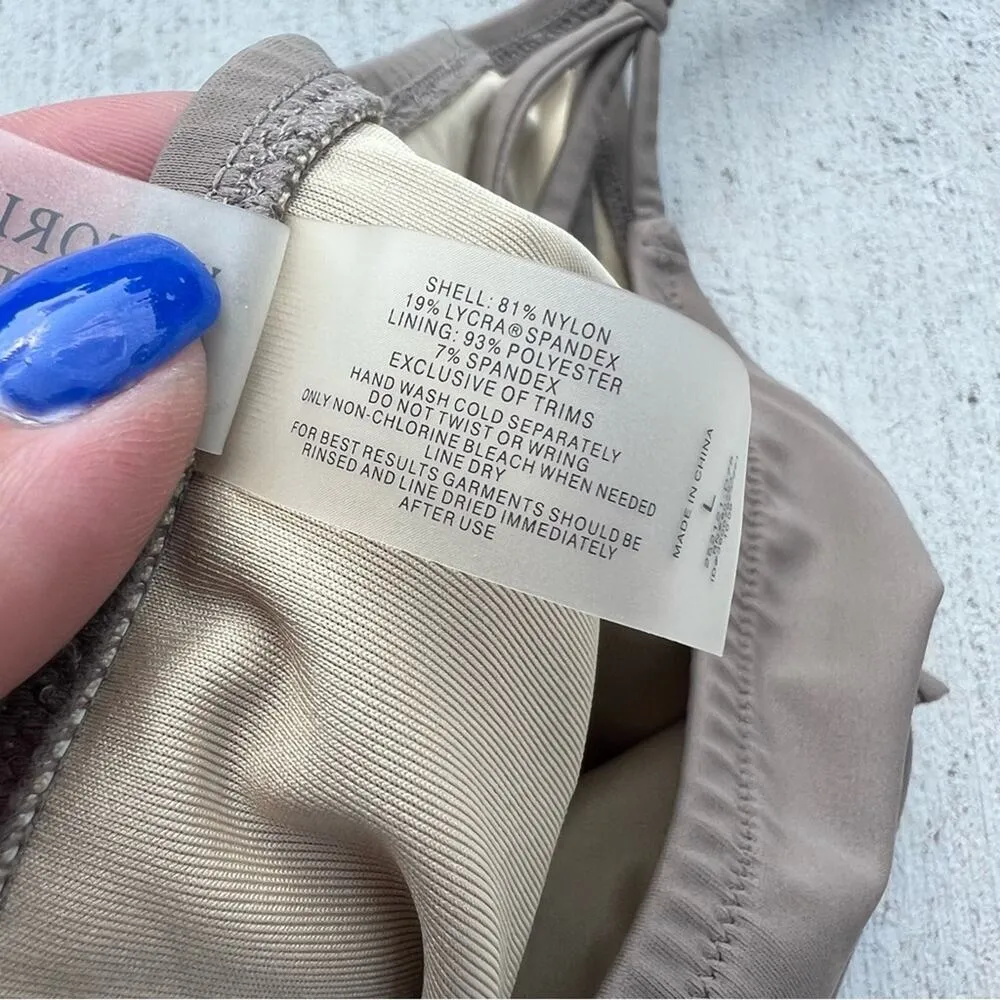 Victorias Secret Olive Gray Side Tie Bikini Bottoms Large - Image 5