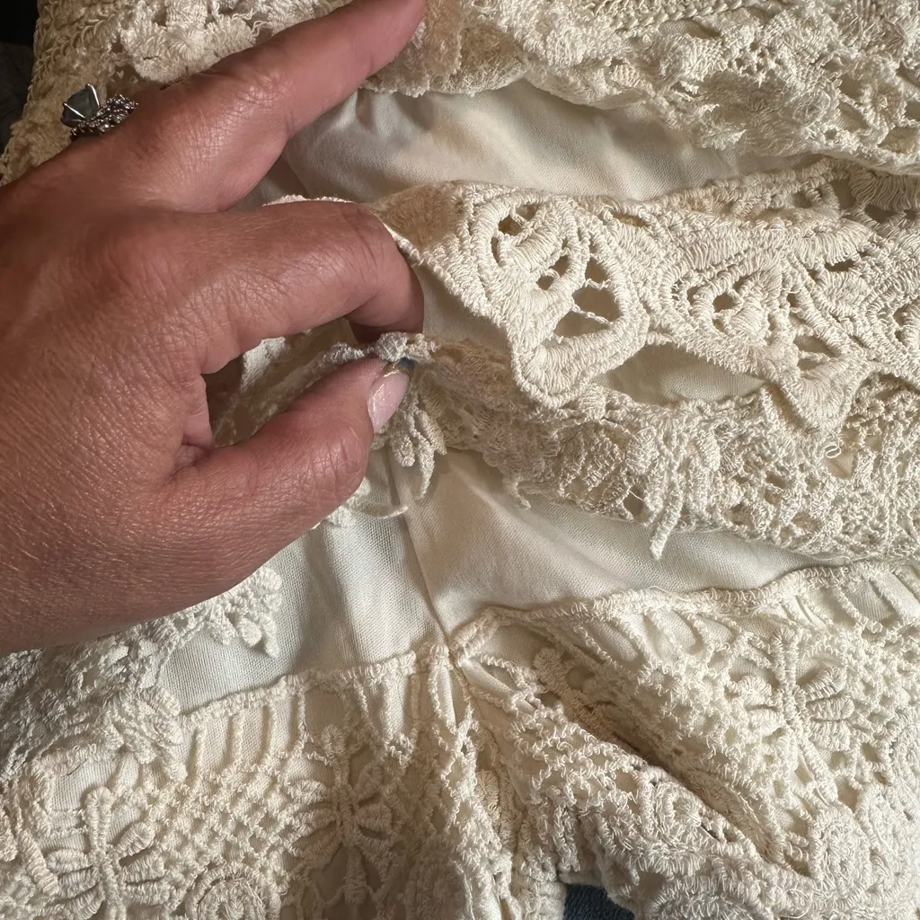 NWOT Rebellion Intricate Crochet Lace High-Waist Shorts, Boho Chic Women Med. - Image 5