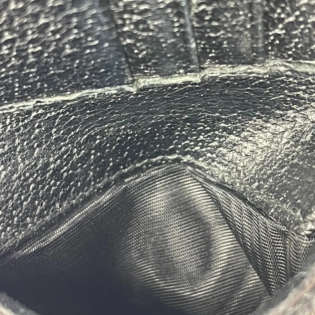 Gucci Eclipse Insignia Black Leather Compact Wallet - Preowmned - Image 12