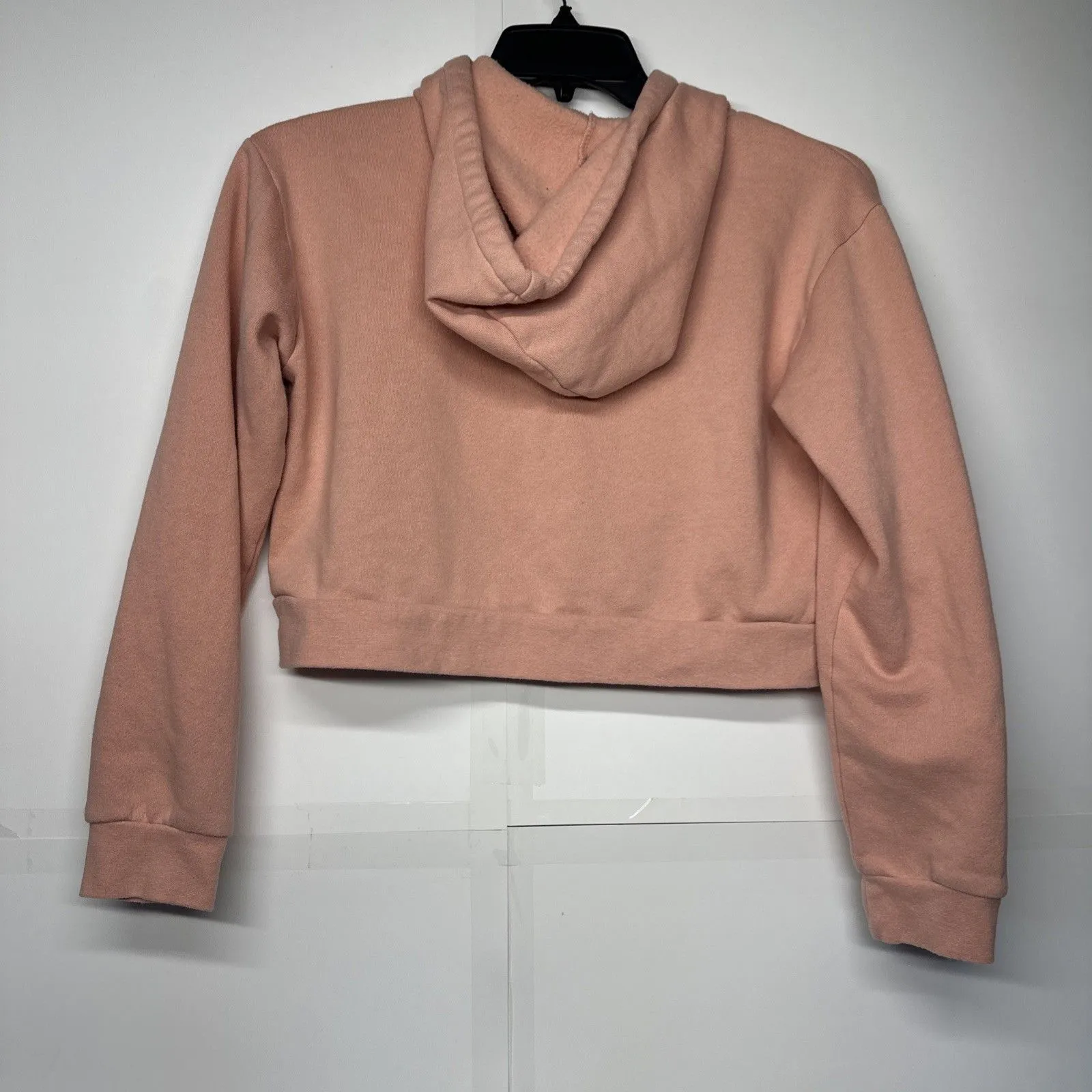 Forever 21 Light Pink Zipped Up Cropped Sweatshirt Size Large - Image 9