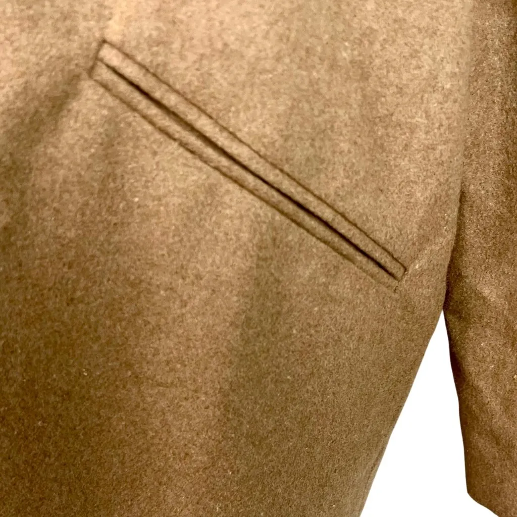 Brave Soul ASOS Camel Brown Wool Blend Dixie Coat 14 Longline Oversized Neutral - Image 4